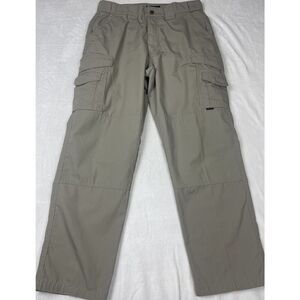 Tru Spec Pants Mens 34x32 Beige Khaki Tan Cargo Canvas Workwear Stretch